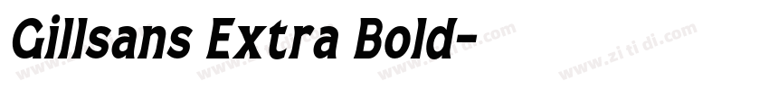 Gillsans Extra Bold字体转换